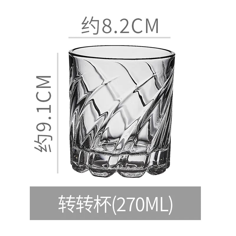 Creative Rotating Glass Cup for Whiskey and Coffee