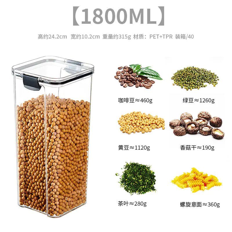 Food - Grade Plastic Sealing Jar for Snacks and Storage - Lunqara