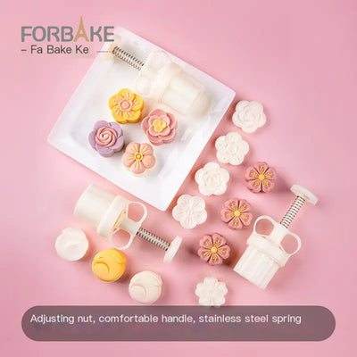 Mid-Autumn Festival Rabbit & Cherry Blossom Mooncake Mold - Lunqara 