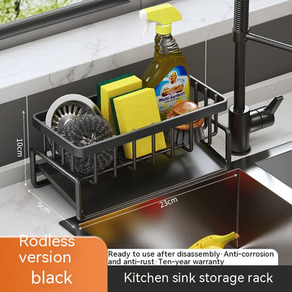 Multifunctional Kitchen Sink Organizer with Draining Rack - Lunqara 