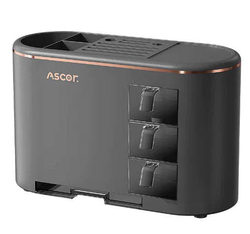 Cutlery Drain Rack Organizer with Spice Storage Box