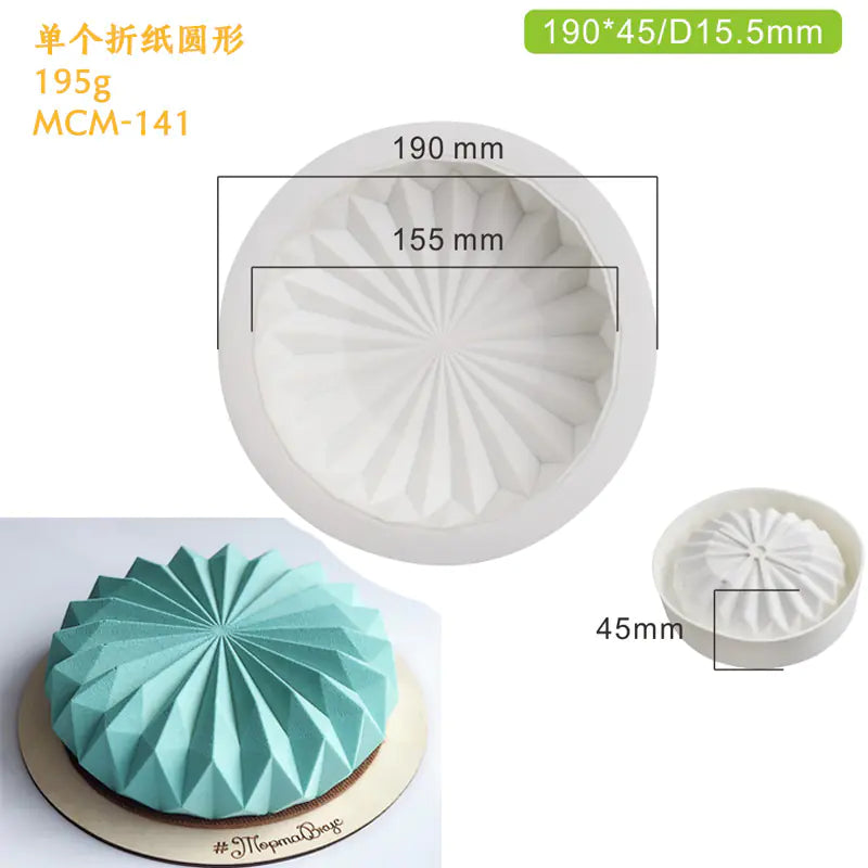 Round Mooncake Mould and Silicone Baking Tools - Lunqara 