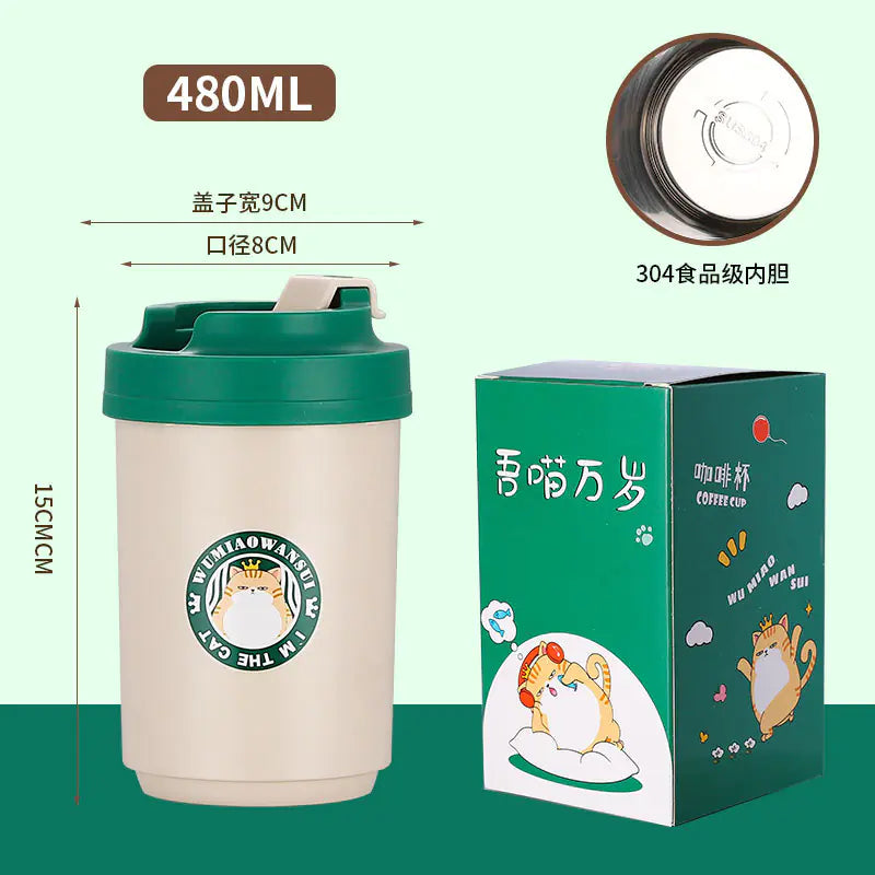 Double-Layer Insulated Stainless Steel Travel Mug - Lunqara 