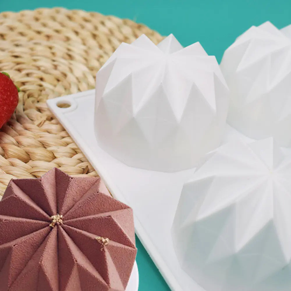 French Mousse Cake Mold 8-Cavity Silicone Baking Tool - Lunqara 