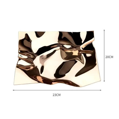 Nordic Style Stainless Steel Irregular Fruit Bowl - Lunqara