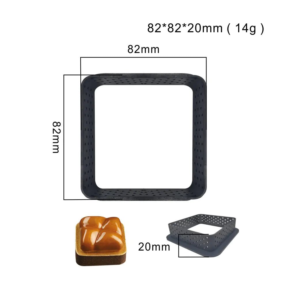 Heart - Shaped Sandstone Cake Silicone Mold and Steel Ring - Lunqara