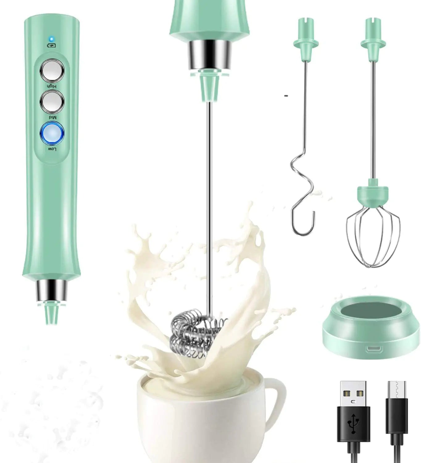 Portable USB Rechargeable Electric Milk Frother