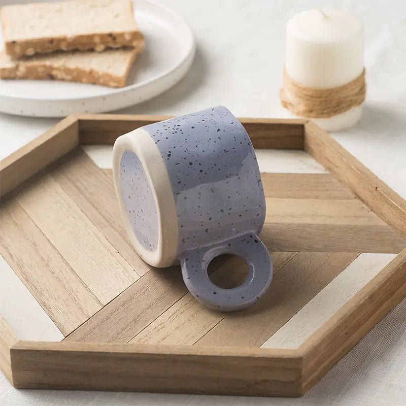 Korean Style Ink Splash Ceramic Mug for Coffee and Tea - Lunqara