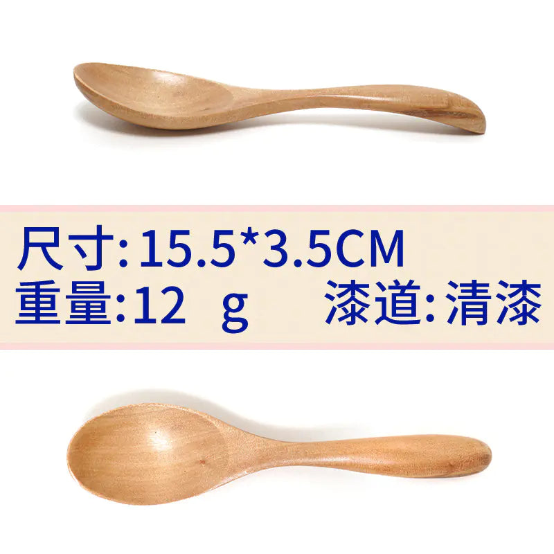 Japanese Wooden Mixing Spoon Set for Honey and Coffee - Lunqara 
