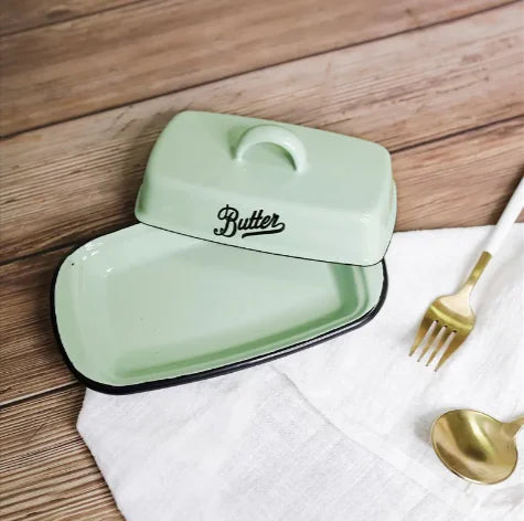 Enamel Butter & Cheese Storage Box - Lunqara 