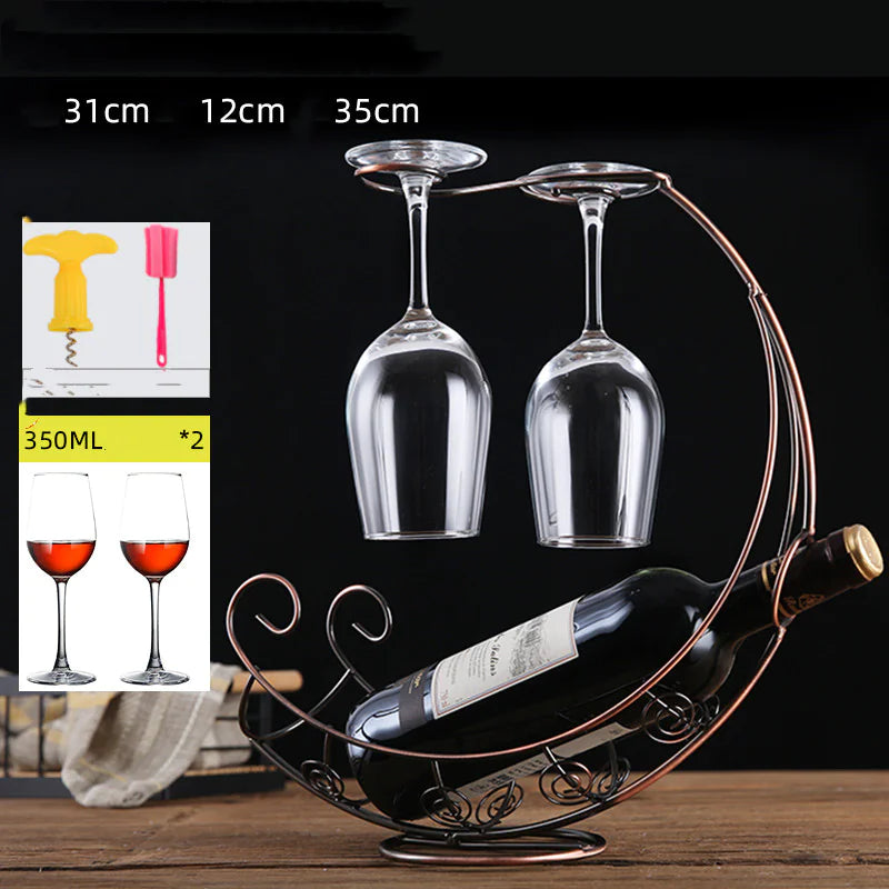 Creative Wine Rack & Goblet Display Shelf - Lunqara 