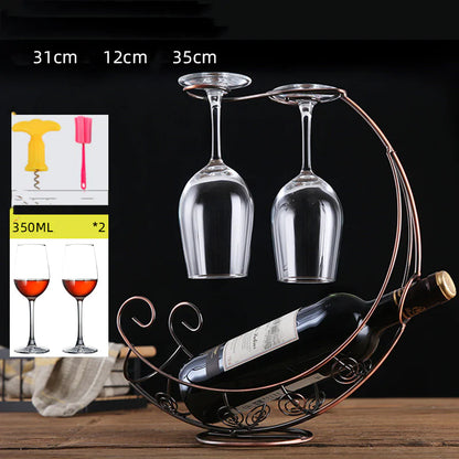 Creative Wine Rack & Goblet Display Shelf - Lunqara 