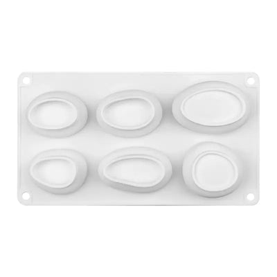Silicone Pebble Cake Molds - 6 and 3 Holes Set