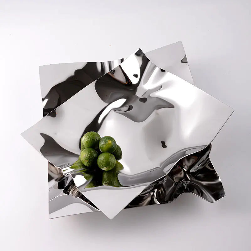 Nordic Style Stainless Steel Irregular Fruit Bowl