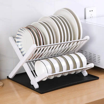 New Folding Kitchen Draining Rack for Utensil Storage - Lunqara 