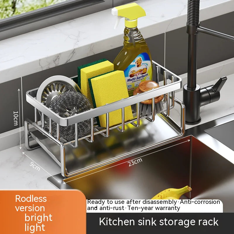 Multifunctional Kitchen Sink Organizer with Draining Rack - Lunqara 