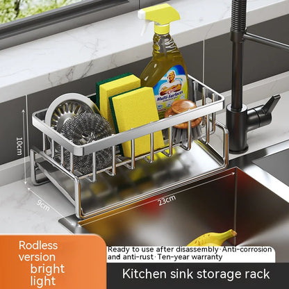 Multifunctional Kitchen Sink Organizer with Draining Rack - Lunqara 