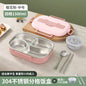 304 Stainless Steel Sealed Bento Box with Five Compartments - Lunqara 