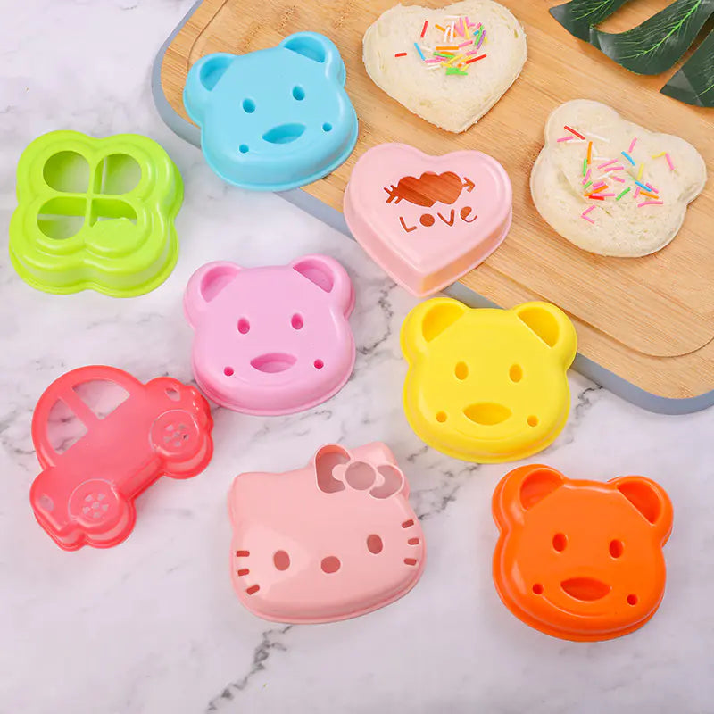 DIY Cartoon Sandwich Molds for Toast and Bento