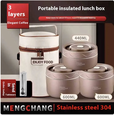 Extra-Long Insulated Stainless Steel Lunch Box