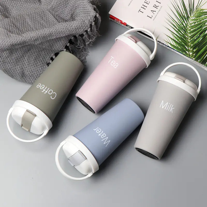 304 Stainless Steel European Straw Coffee Cup Travel Mug - Lunqara 