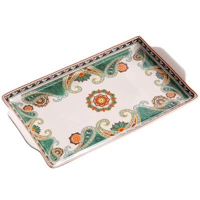 Ceramic Tray for Kitchen Use, Rectangular Design - Lunqara 