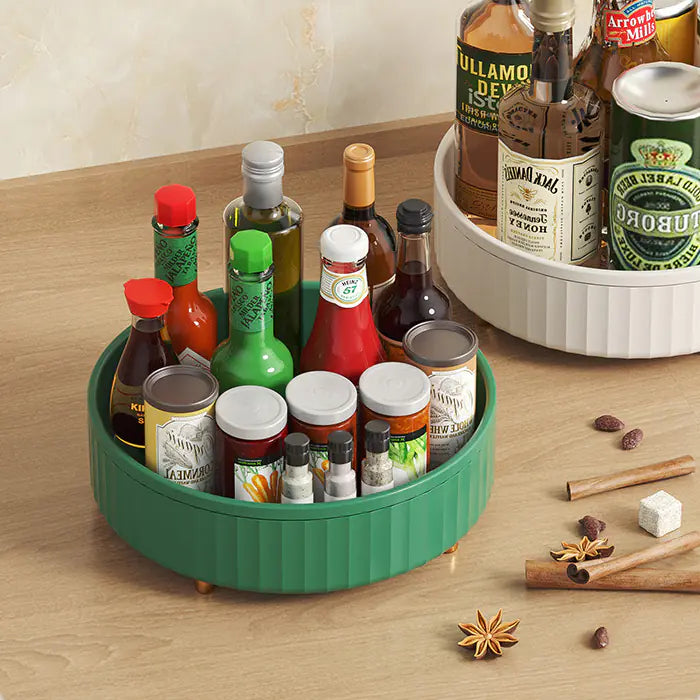 Multifunctional Kitchen Spice Rack - Rotating Bottle Shelf