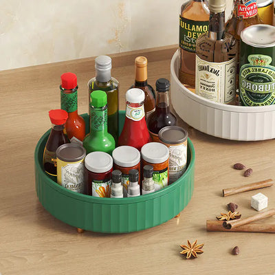Multifunctional Kitchen Spice Rack - Rotating Bottle Shelf