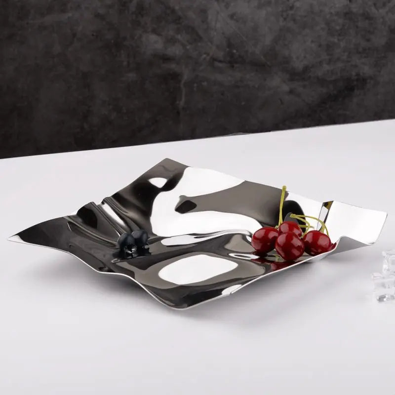 Nordic Style Stainless Steel Irregular Fruit Bowl