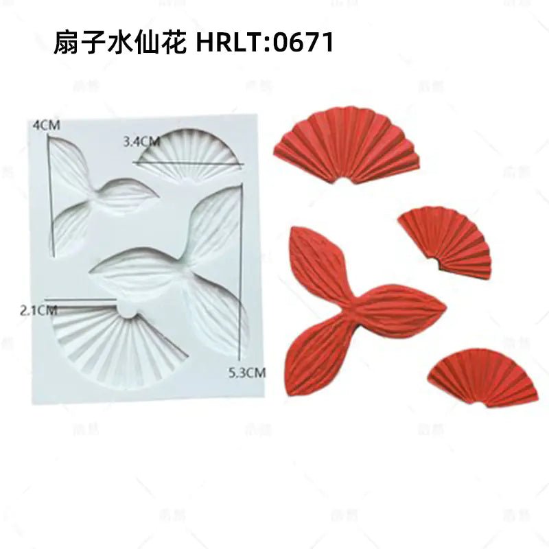 3D Silicone Molds for Leaf and Petal Decorations - Lunqara