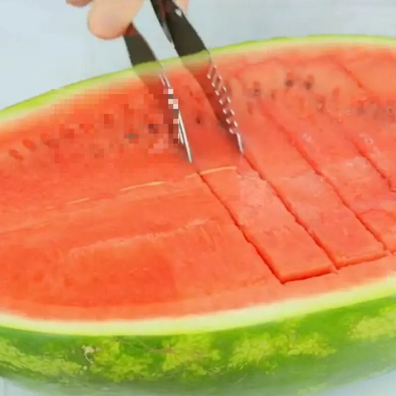 Stainless Steel Watermelon Slicer and Fruit Divider - Lunqara 