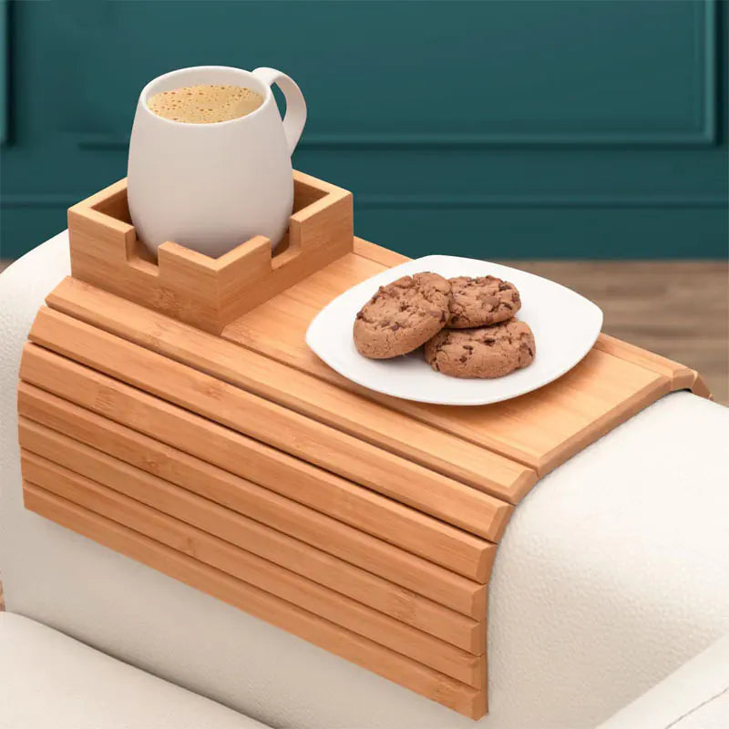 Bamboo Sofa Arm Rest Tray - Lunqara 