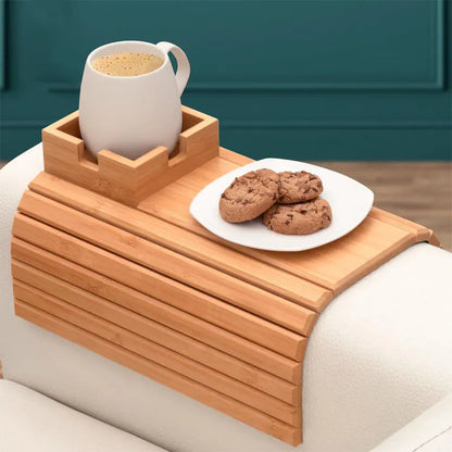 Bamboo Sofa Arm Rest Tray - Lunqara 