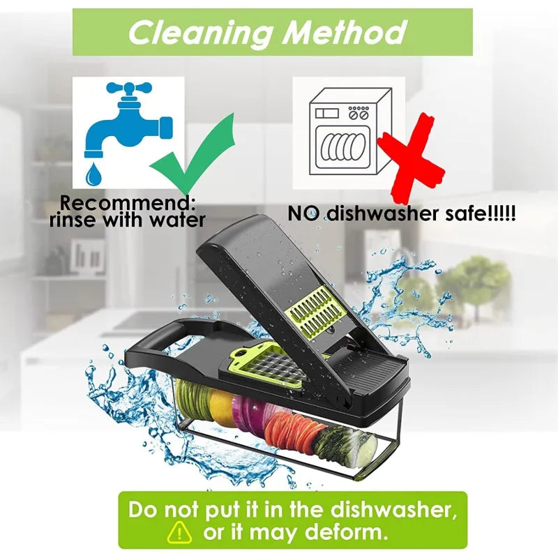 15-in-1 Multi-Function Vegetable Chopper & Slicer Set - Lunqara 