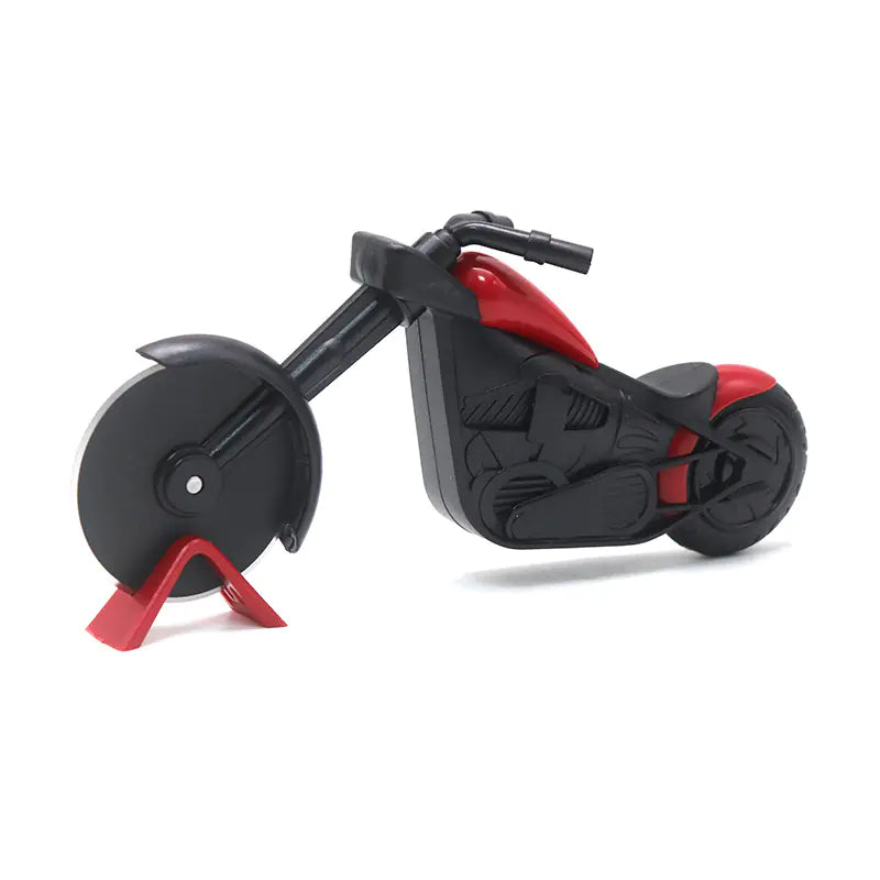 Stainless Steel Pizza Cutter - Cute Motorcycle Design - Lunqara 