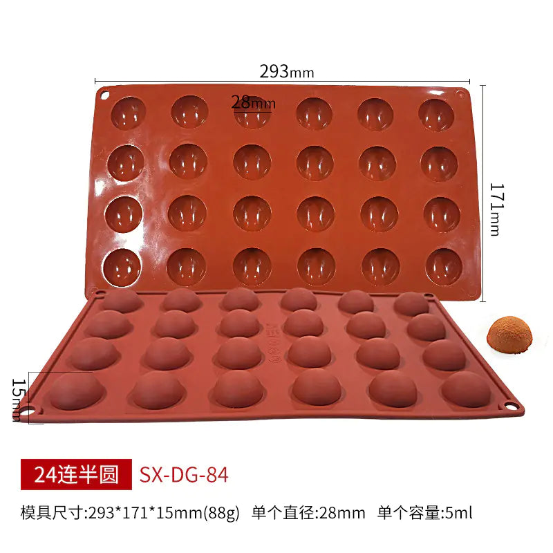 Sanjin 6-Cavity Silicone Mold for DIY Chocolate & Candy - Lunqara 