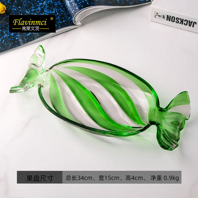 Creative Crystal Glass Fruit Bowl for Kitchen Use