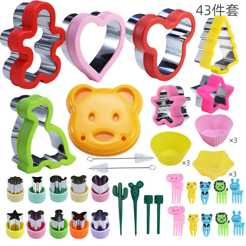 Cross-Border Pocket Sandwich Set with Cartoon Cutters