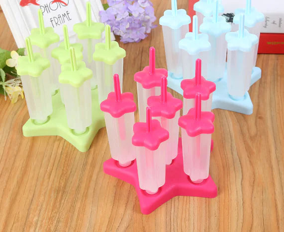 Ice Pop Mold with Star and Flower Shapes (Ice Maker)