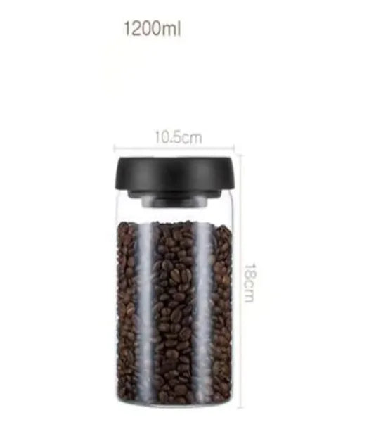 Vacuum Sealed Glass Storage Jar Set - Lunqara 