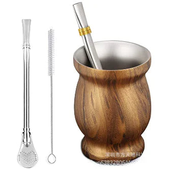 Stainless Steel Gourd Tea Cup from Argentina - Lunqara 