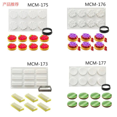 Heart - Shaped Sandstone Cake Silicone Mold and Steel Ring - Lunqara