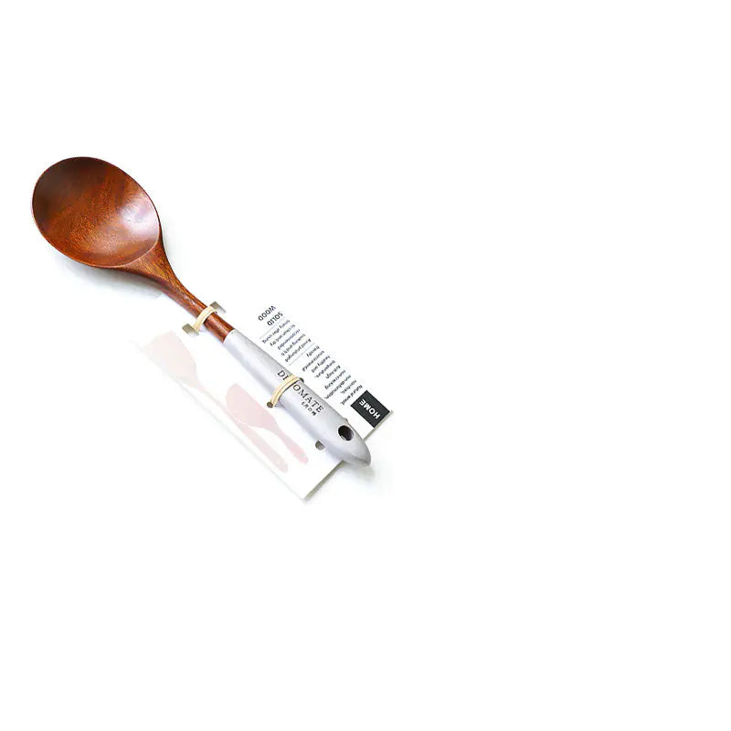 Colorful Teak Kitchen Utensils Set with Soup Spoon