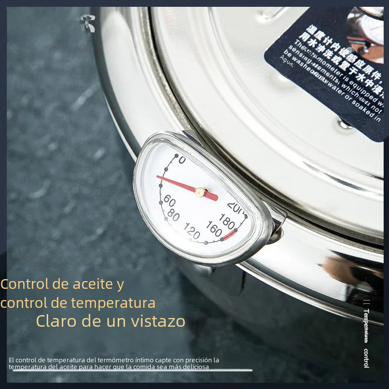 304 Stainless Steel Japanese Tempura Fryer with Filter - Lunqara 