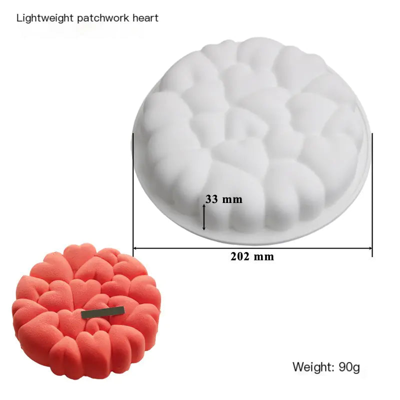 7-Inch Heart-Shaped Silicone Mold for DIY Baking