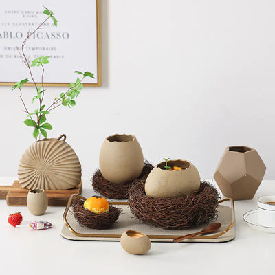 Creative Bird Nest Dessert Ceramic Bowl for Dining