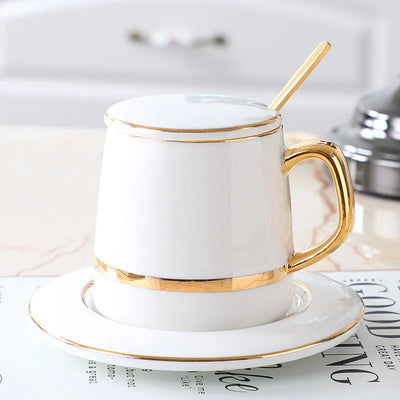 Porcelain Coffee Mug With Lid
