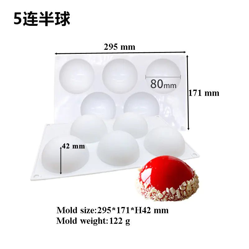 6 - Cavity Sunflower Silicone Molds for Decorating Mousse - Lunqara