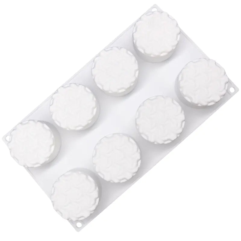 8-Cavity Spiral Silicone Mousse Cake Mold for Baking - Lunqara 