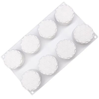 8-Cavity Spiral Silicone Mousse Cake Mold for Baking - Lunqara 